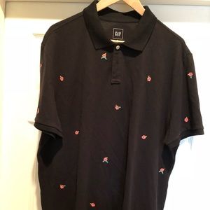 Gap flower embroidered polo